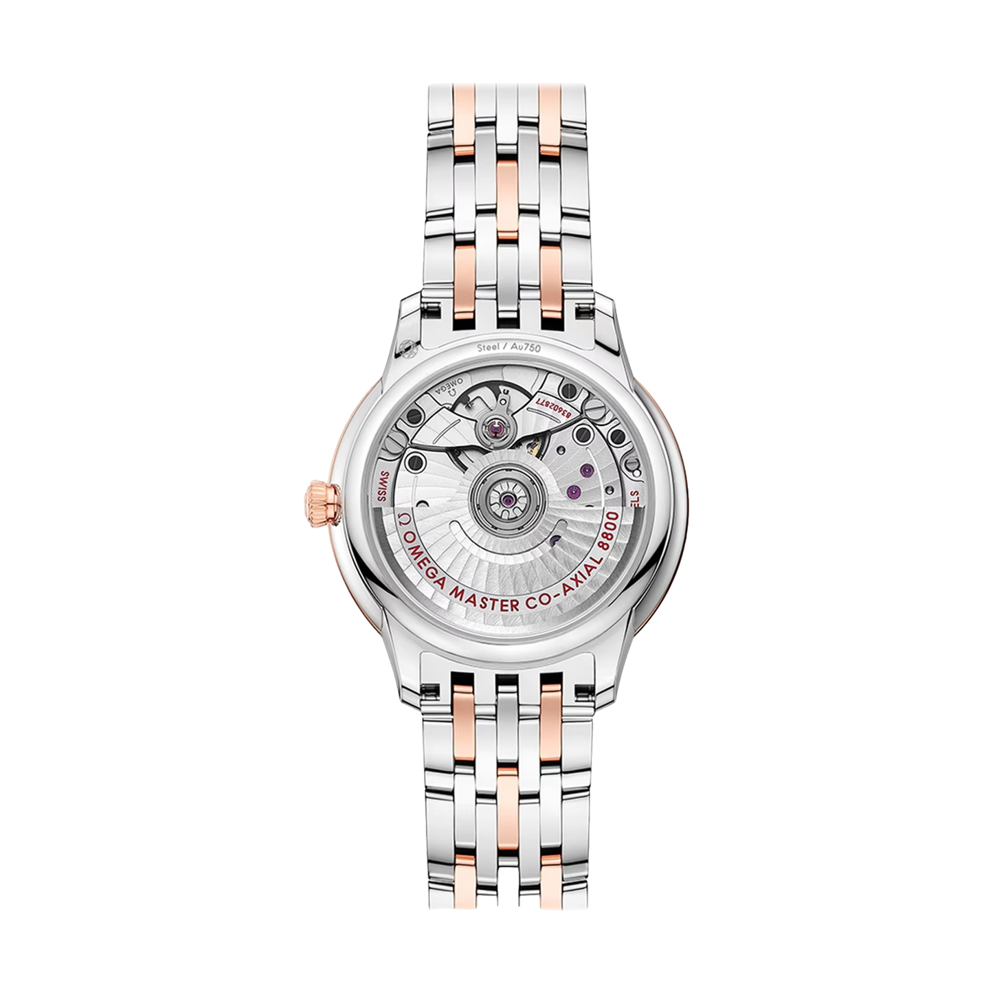 De Ville Prestige Acier et Or Sedna 34 mm - Bleu sur Bracelet