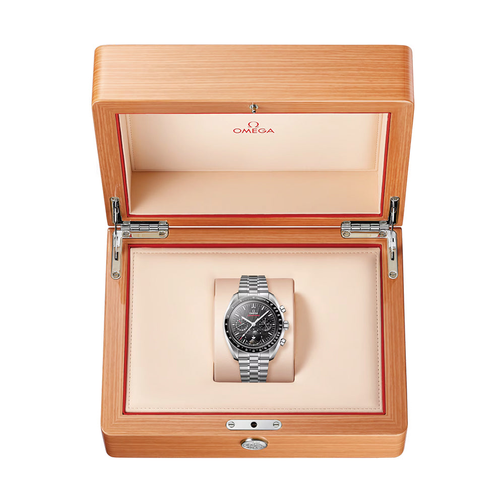 نيزك Speedmaster Moonphase 43 ملم - أسود على السوار