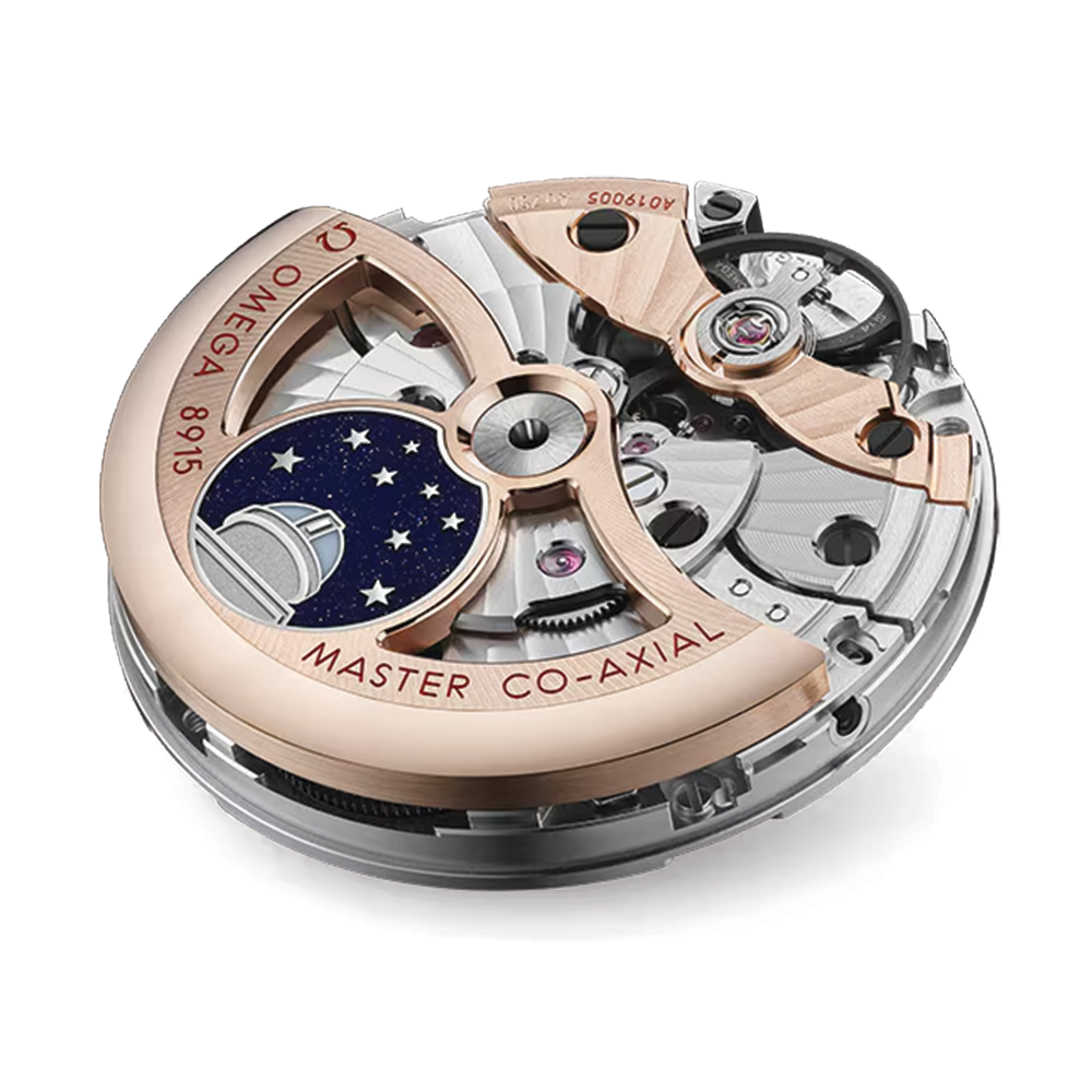 Constellation Observatory Platinum Goud 39,4 mm - Geel op leerband