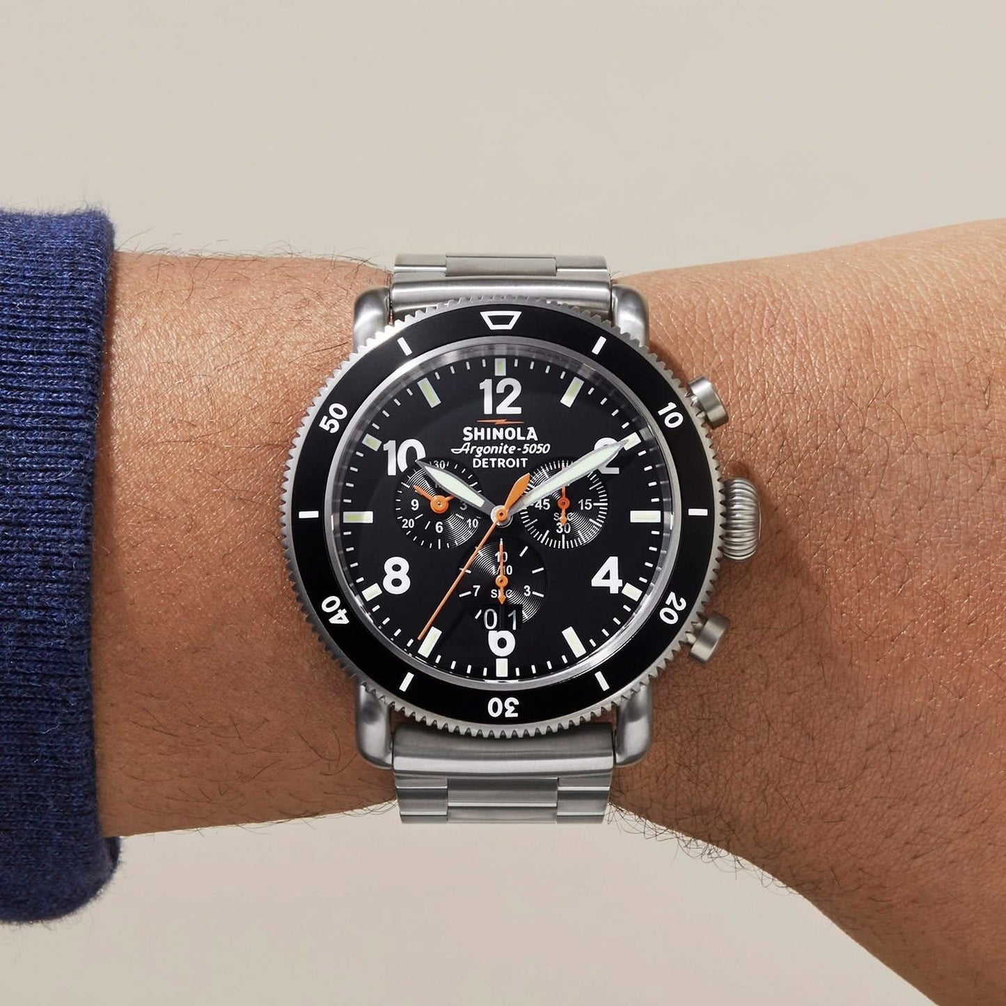 SHINOLA Black Blizzard 48mm Watch