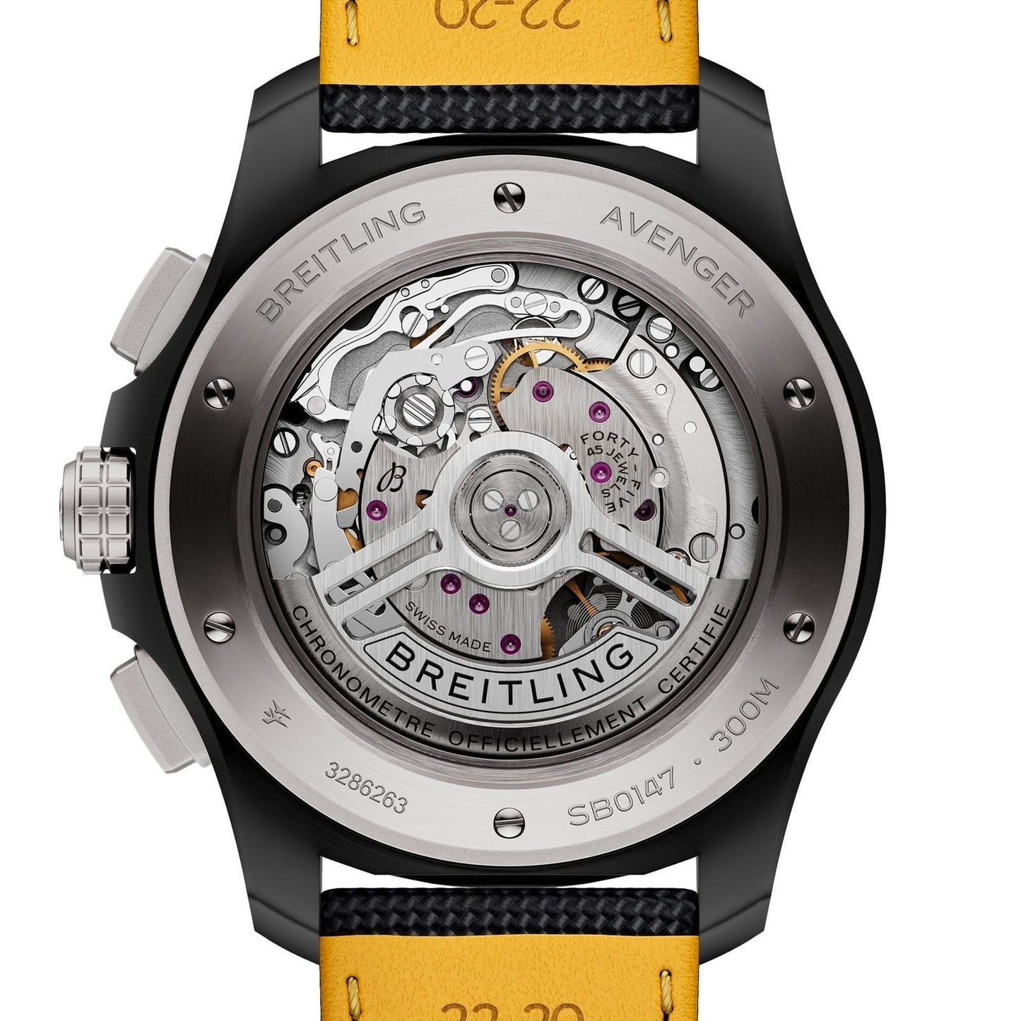 BREITLING Avenger B01 Chronograph Night Mission Swart 44mm horlosie