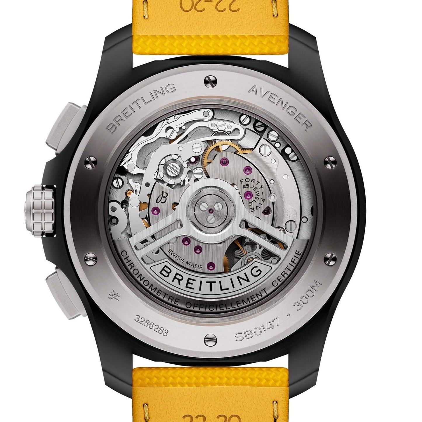 BREITLING Avenger B01 Chronograph Night Mission Yellow 44mm Watch
