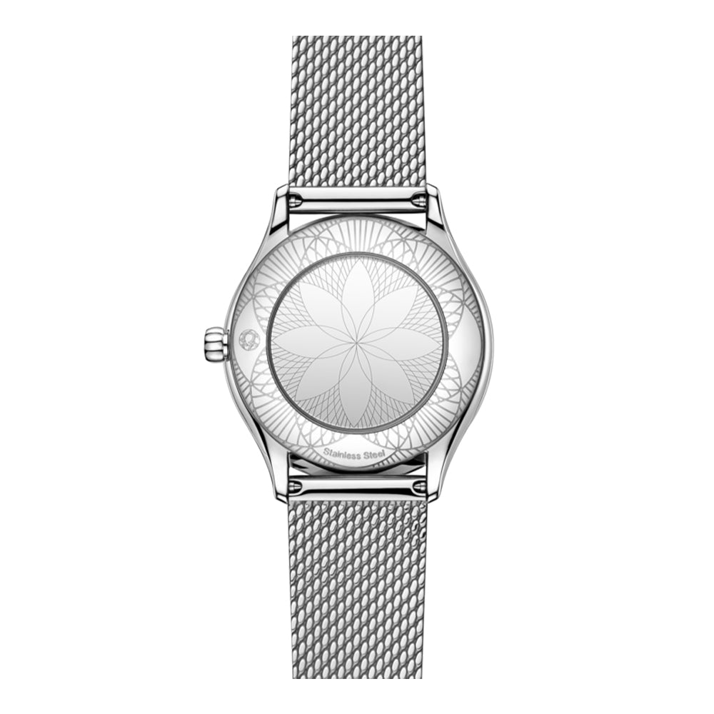 De Ville Mini Trésor Diamonds Quartz 26mm - Wit op armband