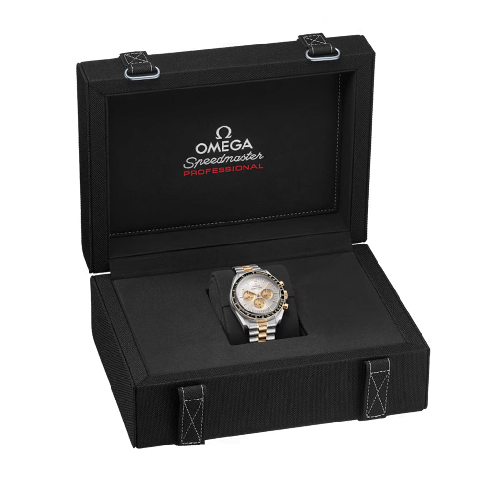 Speedmaster Moonwatch Professional Steel Moonshine Gold 42mm - silwer op armband