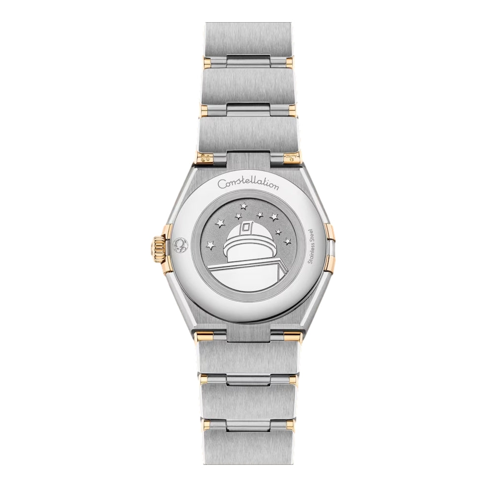 Constellation Quartz Geelgoud en Staal 28mm - Wit op armband