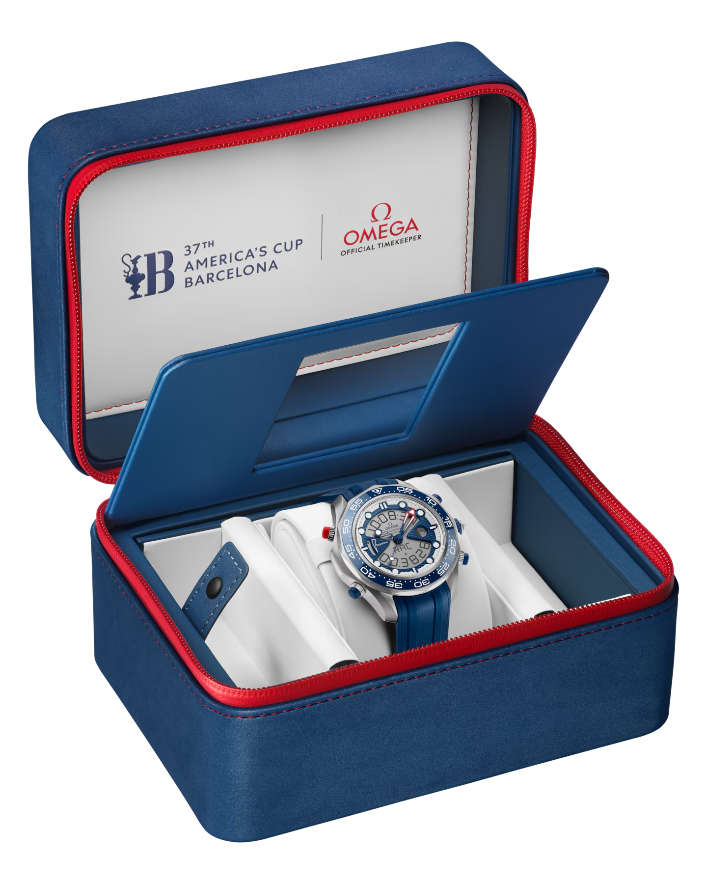 Seamaster Regatta America's Cup Titanium op rubberband 46,75 mm - Grys op rubberband