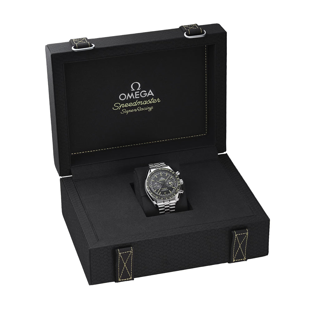 Speedmaster Super Racing 44.25 ملم - أسود على السوار