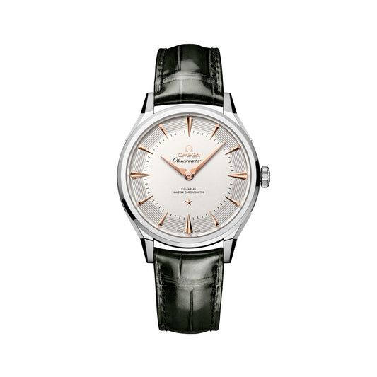 Constellation Observatory 39.4mm - White, Sedna™ Gold Accents on Leather Strap
