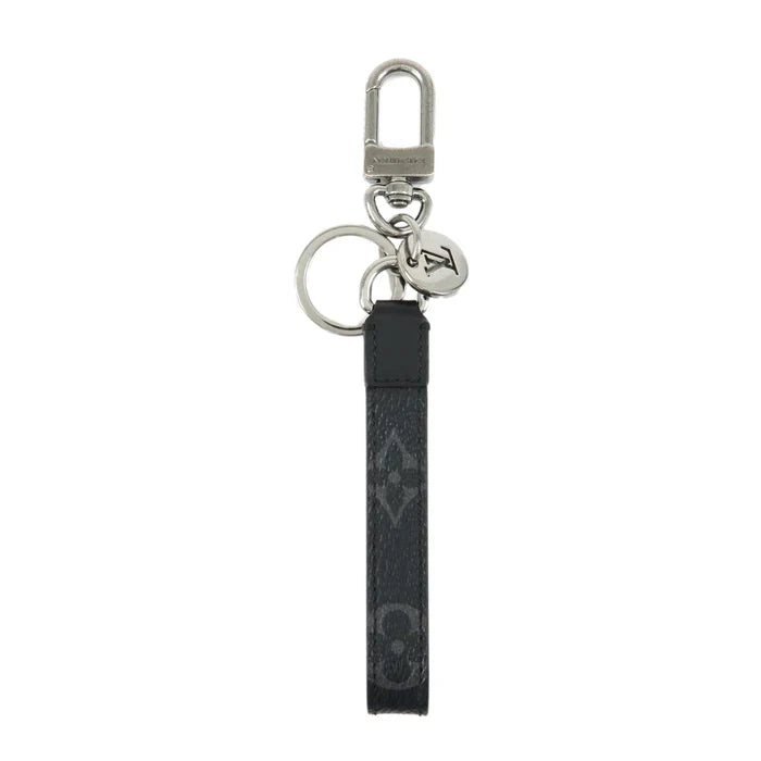 Luxury Leather Keychain – Classic Monogram Design
