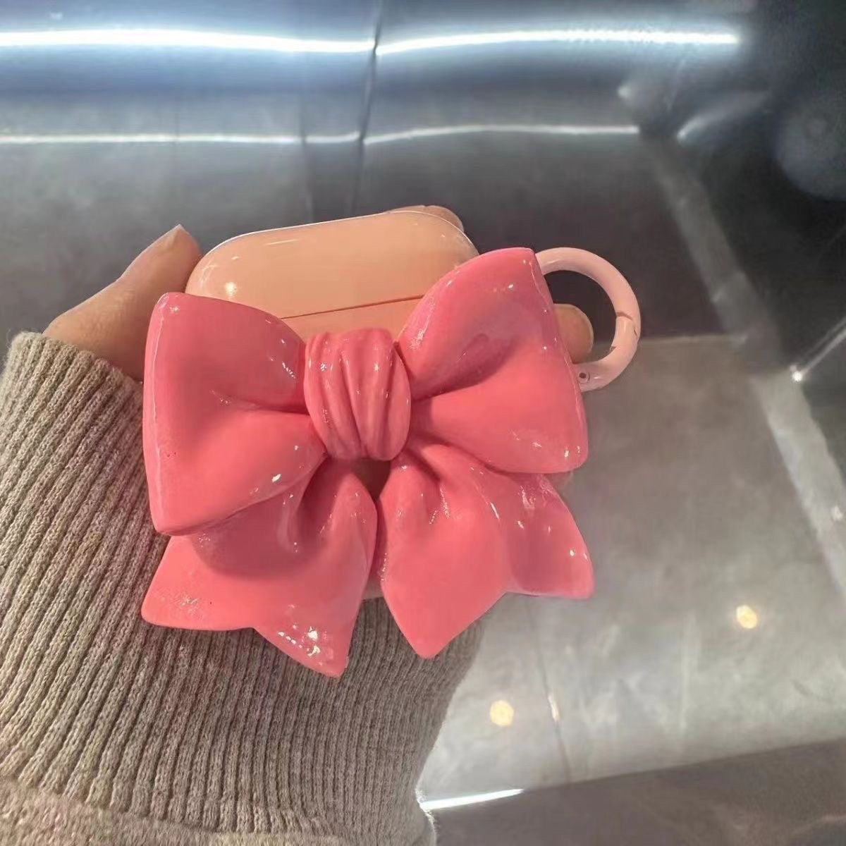 INS  Floral Bow  Earphone Case