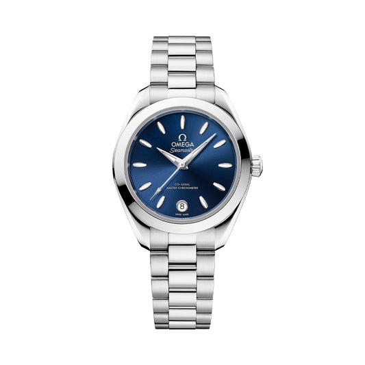 Seamaster Aqua Terra 150M 30 мм - синій на браслеті