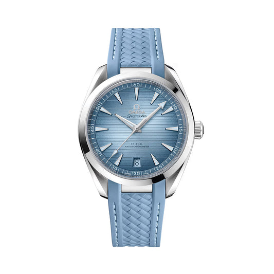Seamaster Aqua Terra 150M 41 мм - синій на гумовому ремінці