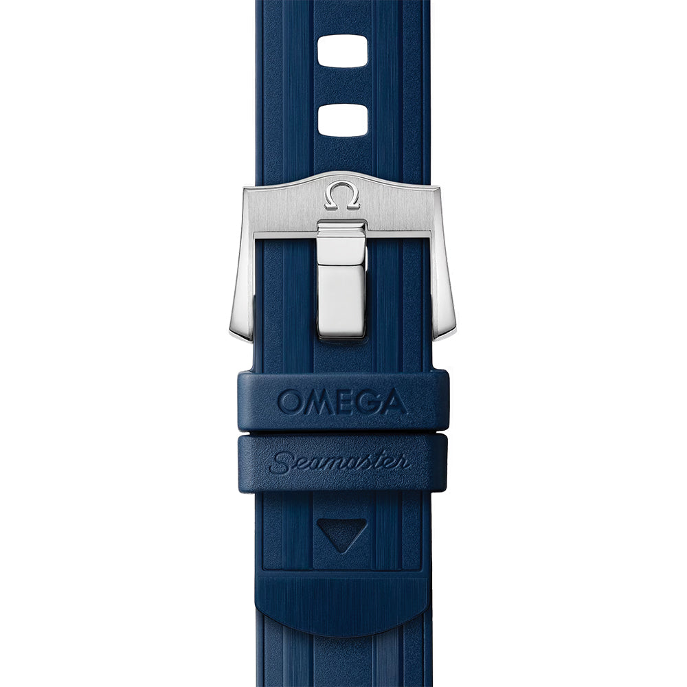 Seamaster Diver 300M Acier et Or Sedna™ 42 mm - Bleu sur bracelet caoutchouc