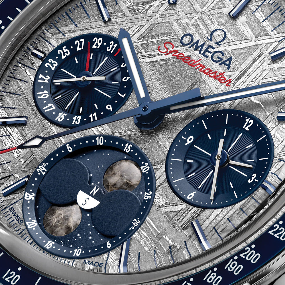 Speedmaster Moonphase Meteorite 43mm - Galvanic Grey on Bracelet