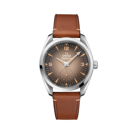 Seamaster Railmaster 38 мм - коричневий на шкіряному ремінці