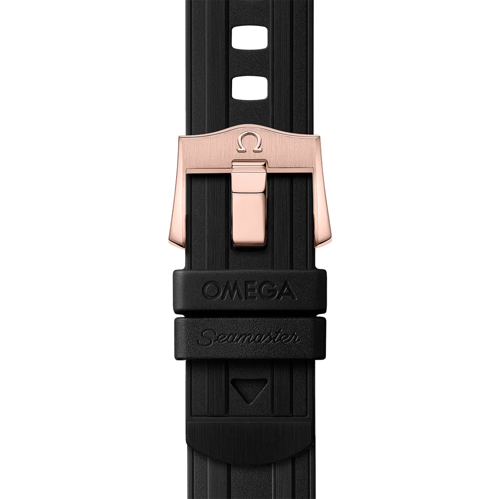 Seamaster Diver 300M Sedna™ Gold 42 mm - Noir sur bracelet en caoutchouc