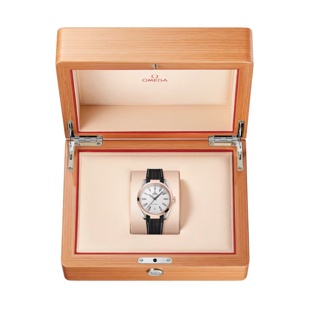Seamaster Aqua Terra 150M Staal en Sedna™ Goud 41 mm - Silwer op rubberband