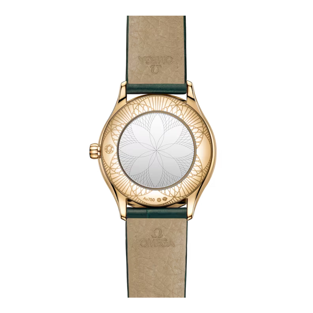 De Ville Mini Trésor Diamonds Quartz 26mm - Goud op leerband