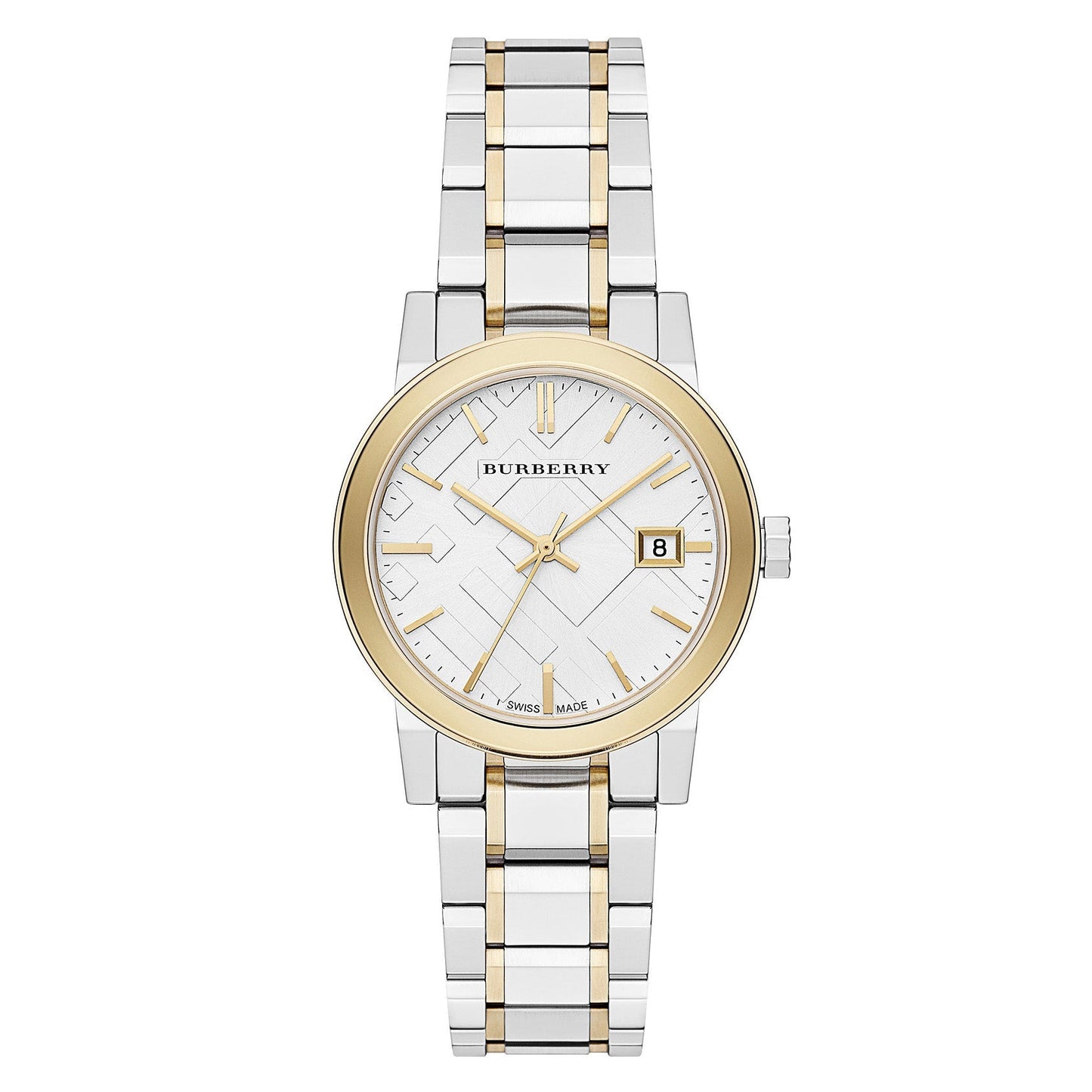 Burberry The City Ladies 34mm Two-Tone Yellow Gold Watch