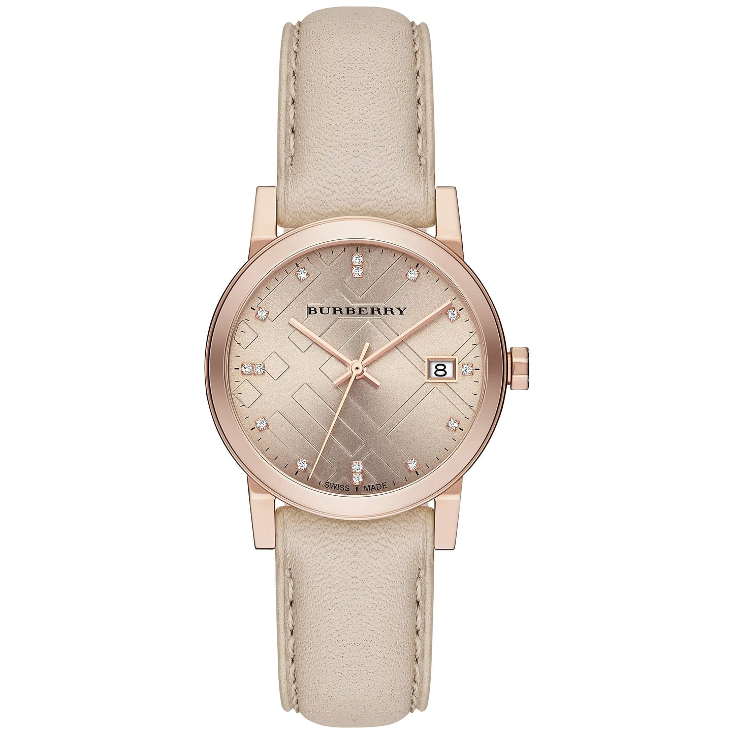 Burberry The City Diamond Ladies 34mm Rose Gold Watch