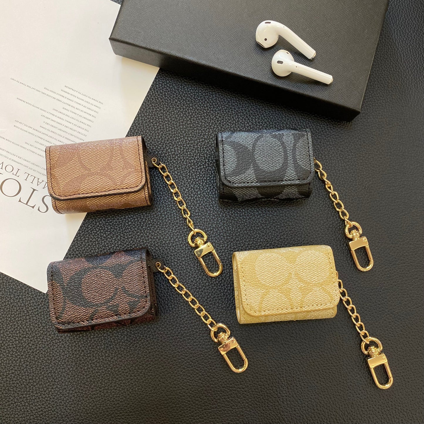 Luxury Classic AirPods Pro Cases Light Brown-YH240425