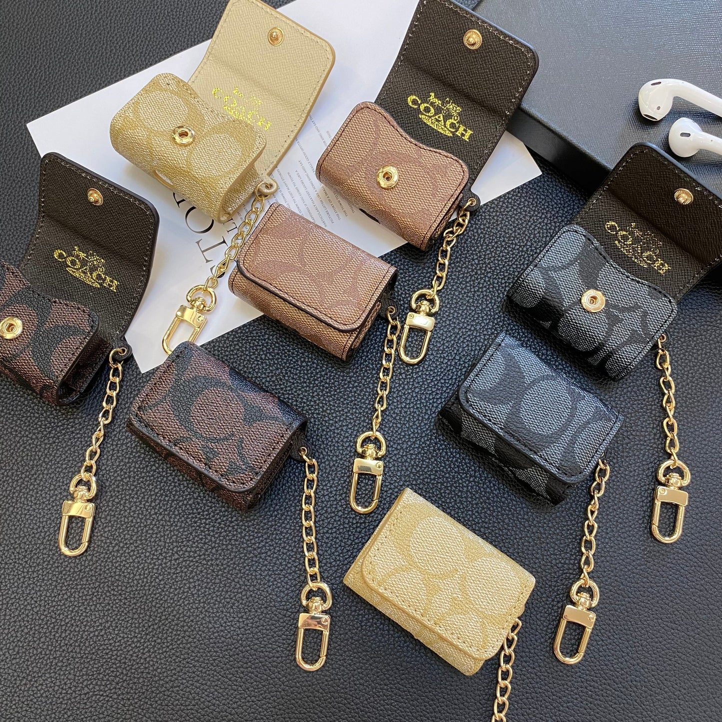 Luxury Classic AirPods Pro Cases Light Brown-YH240425