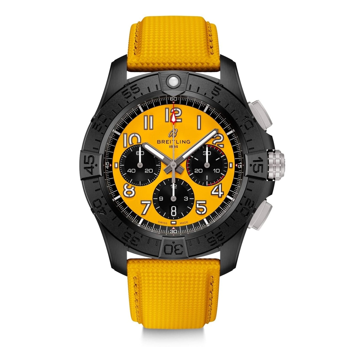 BREITLING Avenger B01 Chronograph Night Mission Yellow 44mm Horlosie