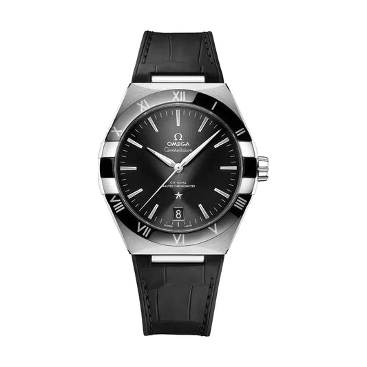 Konstellasie 41 mm - Swart op leerband
