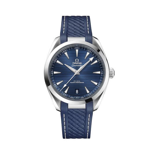 Seamaster Aqua Terra 150M 41 мм - синій на гумовому ремінці
