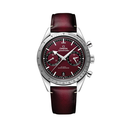 Speedmaster '57 40,5 мм - червоний на шкіряному ремінці
