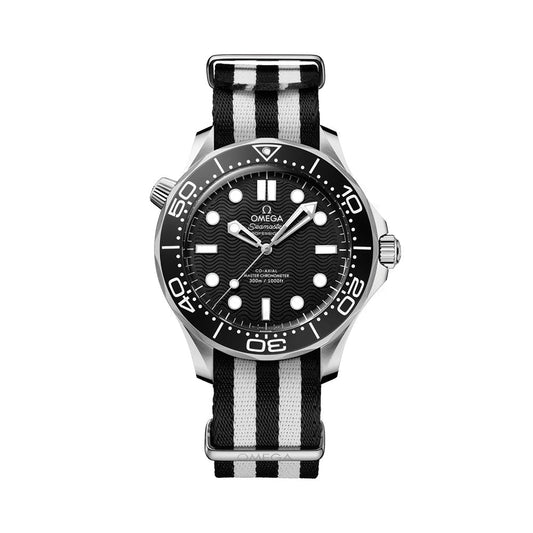 Seamaster Diver 300M 42 мм - чорний на тканинному ремінці