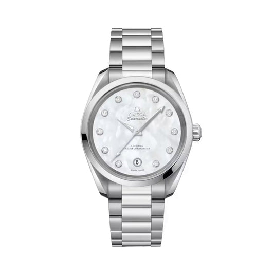 Seamaster Aqua Terra 150M 38mm - White, Mother-of-Pearl with Diamonds on Bracelet
