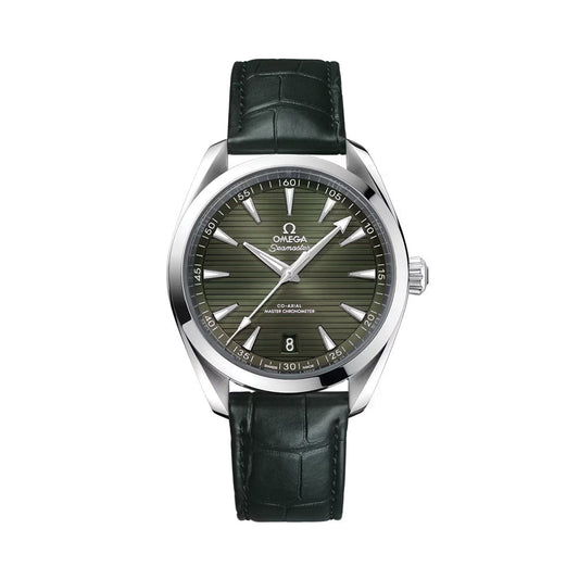 Seamaster Aqua Terra 150M 41 мм - зелений на шкіряному ремінці