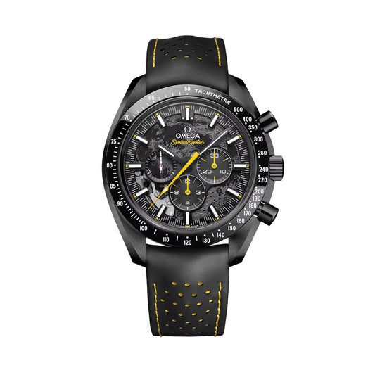 Apollo 8 Speedmaster Dark Side Of The Moon Chronograph 44.25mm - Swart op rubberband