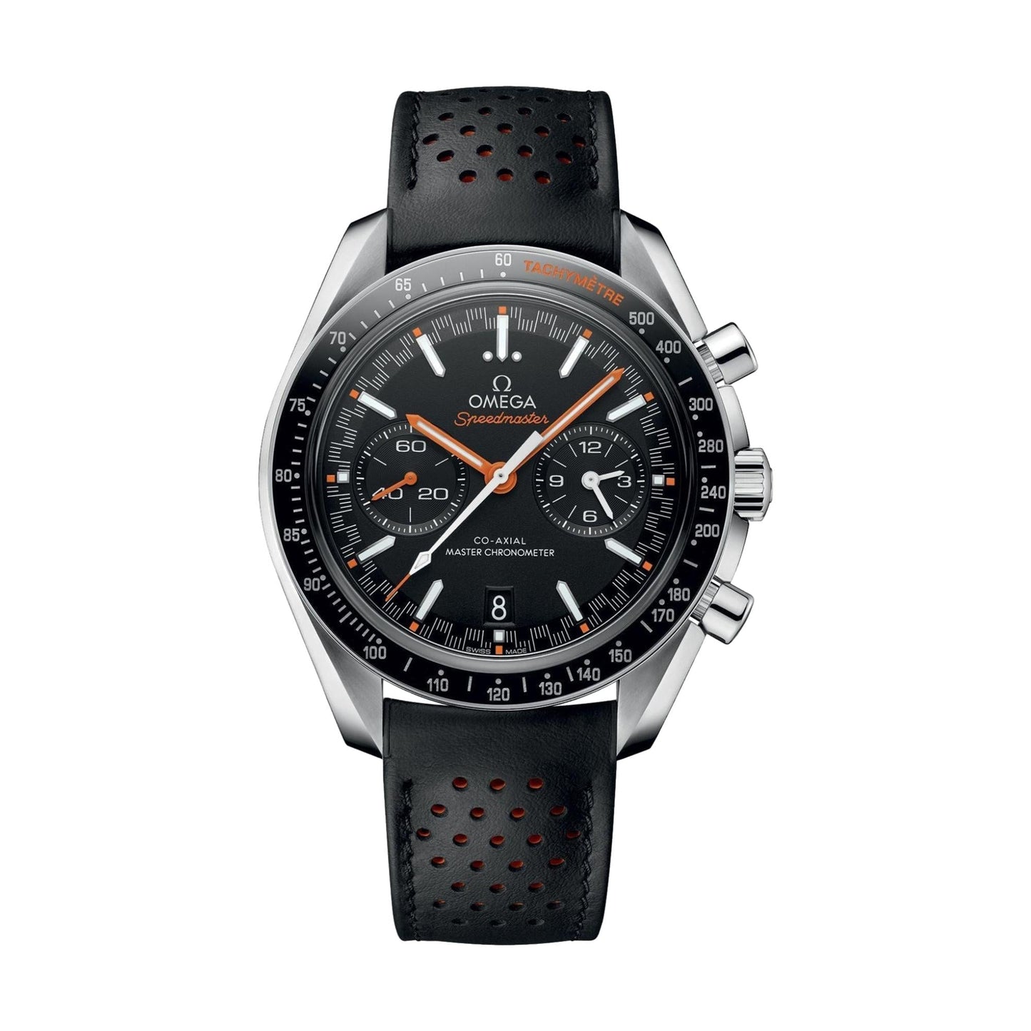 Speedmaster Racing Chronograph 44.25mm - Black on Leather Strap