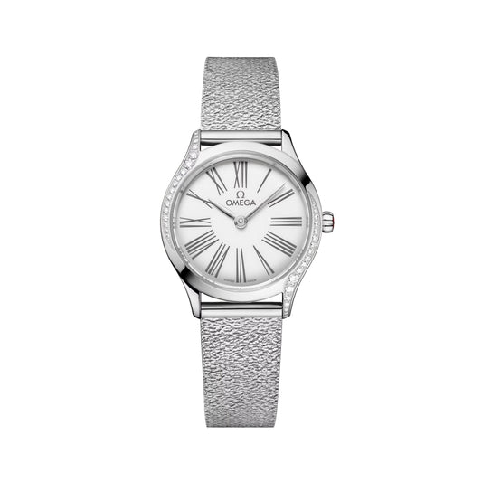 De Ville Mini Trésor Diamonds Quartz 26mm - Wit op armband