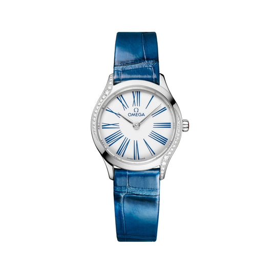De Ville Mini Trésor Diamantkwarts 26mm - Wit op band