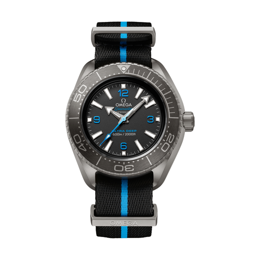 Seamaster Planet Ocean Ultra Deep 6000M 45,5 мм - чорний на тканинному ремінці