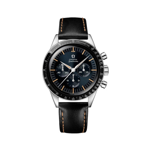 Speedmaster "Перша Омега в космосі" - синій на чорному шкіряному ремінці