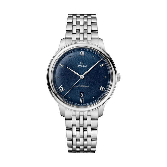 De Ville Prestige 40mm - Blou op armband