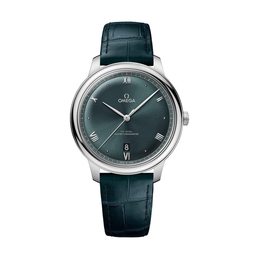 De Ville Prestige 40mm - Groen op leerband